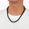 Горячая Распродажа 8 мм Черное Имитация Жемчуга Ожерелье Унисекс, Искусственный Жемчуг Цепочка на Шею Цепочка на Ключицы Украшения
