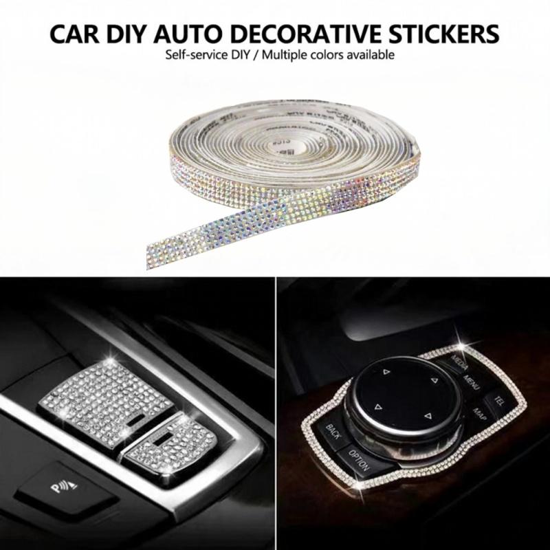 1 рулон 1 ярд Автомобильные DIY Декоративные наклейки 11 мм Хрустальный Алмаз Автоаксессуары для украшения Наклейки Чехол для салона автомобиля