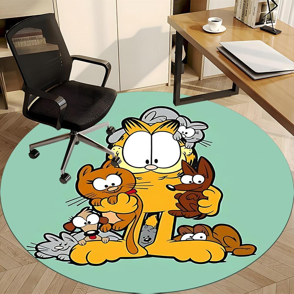 1 шт. Круглый ковер Garfield Pets Office, Декор для спальни, гостиной, дома, Декор комнаты, Offic a1016150