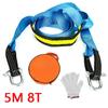 5M 8Tons Load Bearing Car Tow Cable Recovery Towing Cable Strap Belt U Hooks Trailer Towing Rope Heavy Duty Off Road Accessories