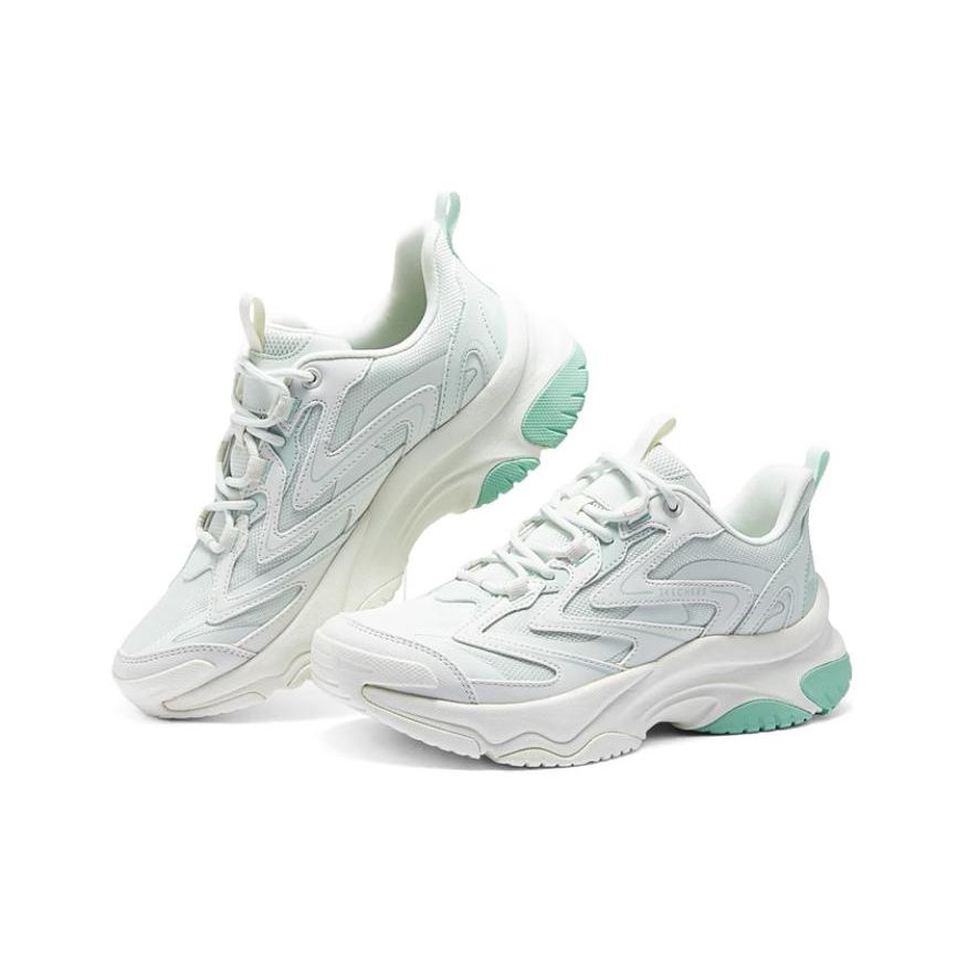 Skechers Moonhiker Повседневная обувь Женские кроссовки Белый Зеленый 177592-WBL