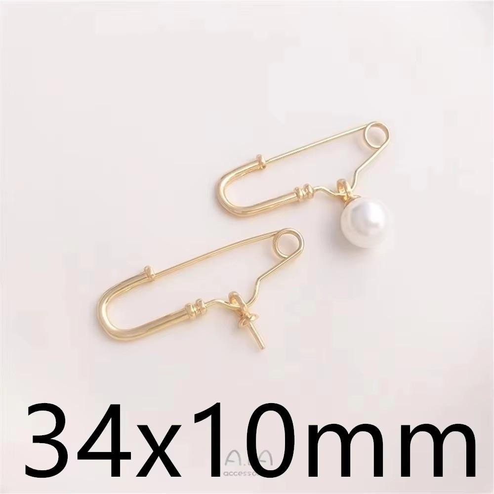 18K Gold Plated Brooch Clasp Brooch Color Preservation Accessories DIY Handmade Materials