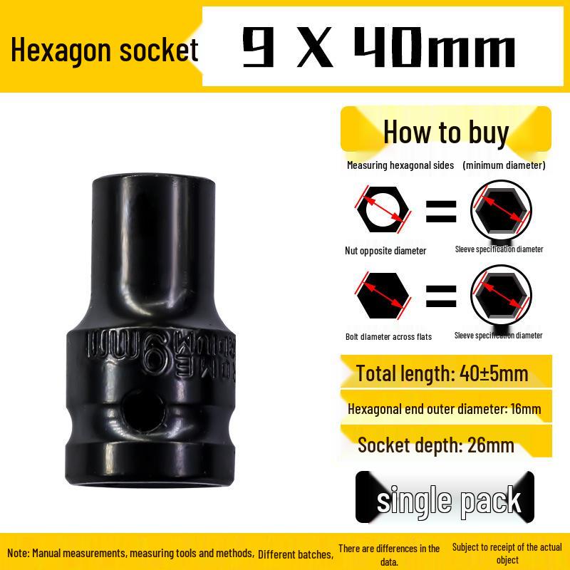 Набор торцевых головок для электроинструмента и пневмогайковёрта 1/2 шестигранный, 8-32 мм