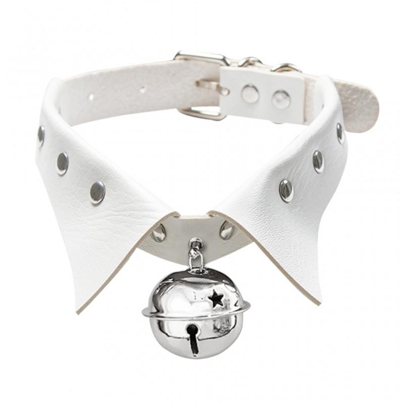 Punk Style Leather Choker Necklace With Bell Cosplay Versatile Collar Jewelry Women Men