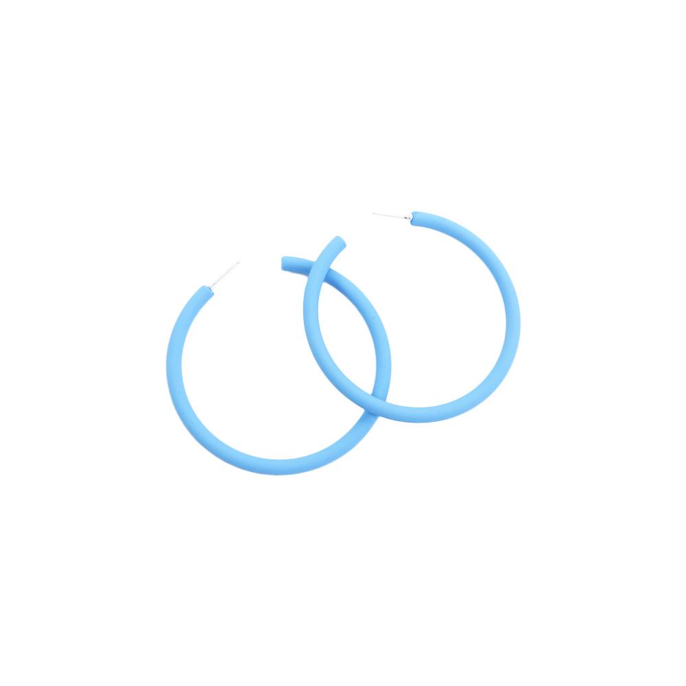 Women Simple Personality Candy Color Round C-shaped Women Jewelry Hoop Earrings Round Earrings