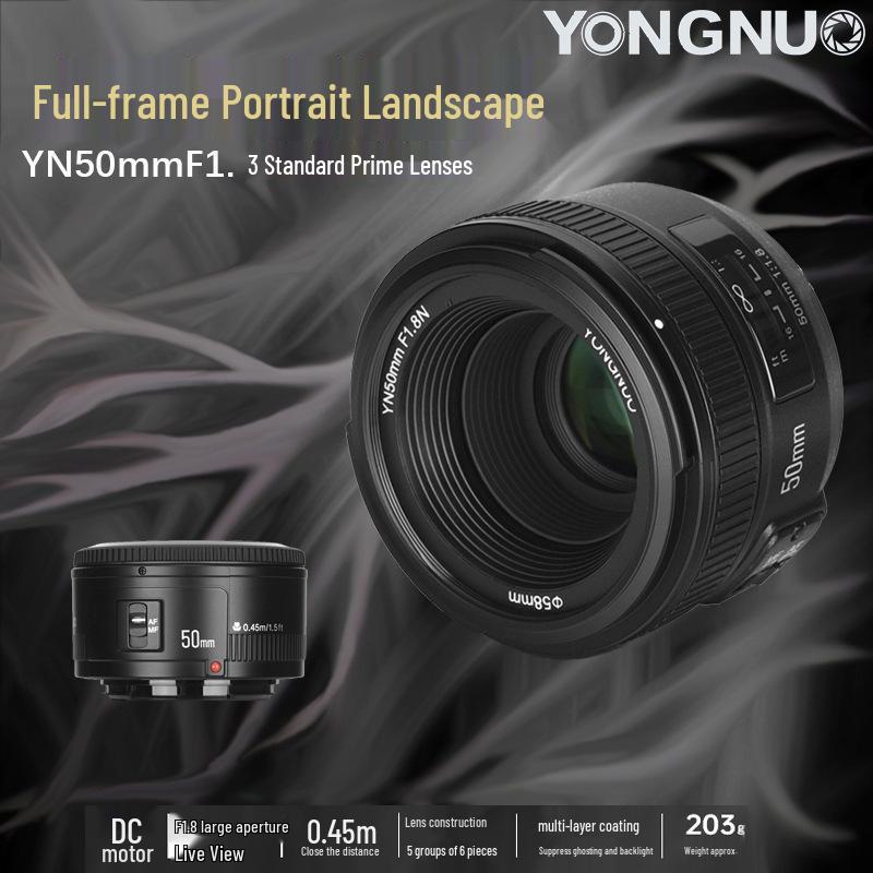 YONGNUO YN50mm F1.8 EF Mount Автофокусный Фикс-объектив с Большой Диафрагмой