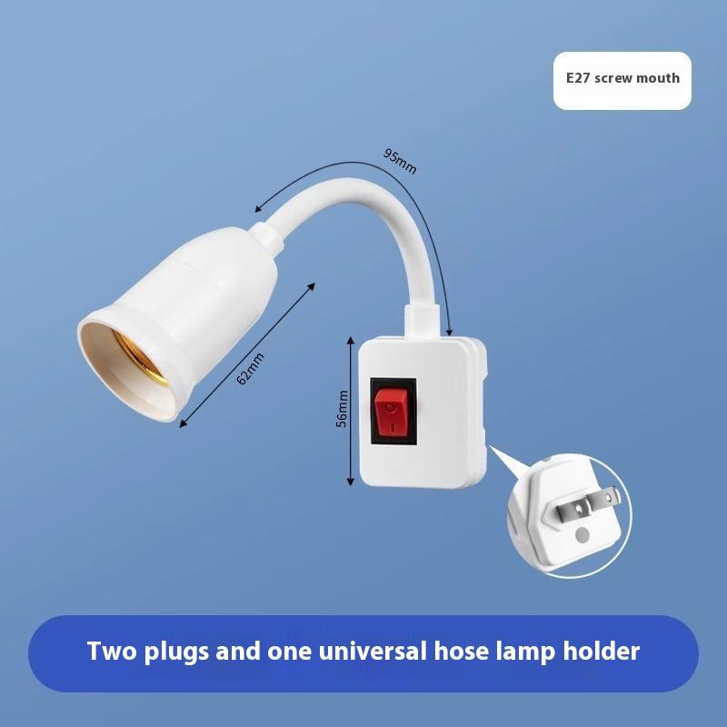 1 шт. Вилка США в патрон для лампы E27, переходник, светодиодная лампа, настенный гибкий держатель для лампы, конвертер с выключателем, гнездо для светодиодной лампы-головки