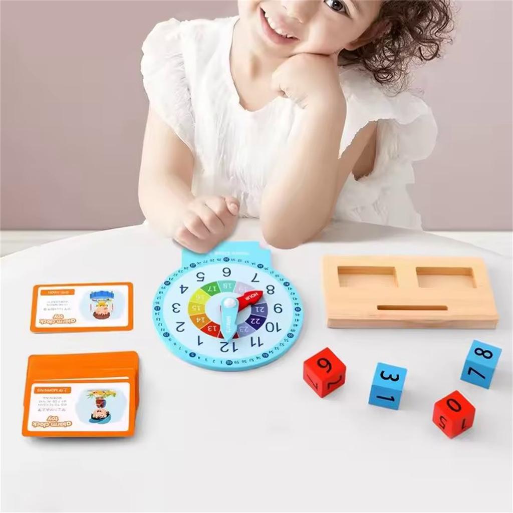 Обучающий набор для занятий с часами. Обучающая игрушка для раннего обучения, которая помогает детям научиться определять время. Обучающие игрушки для дошкольников