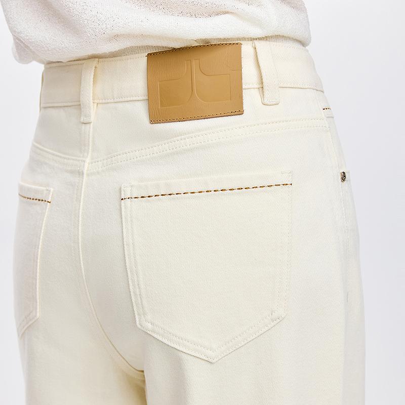 LILY off white straight leg wide leg jeans