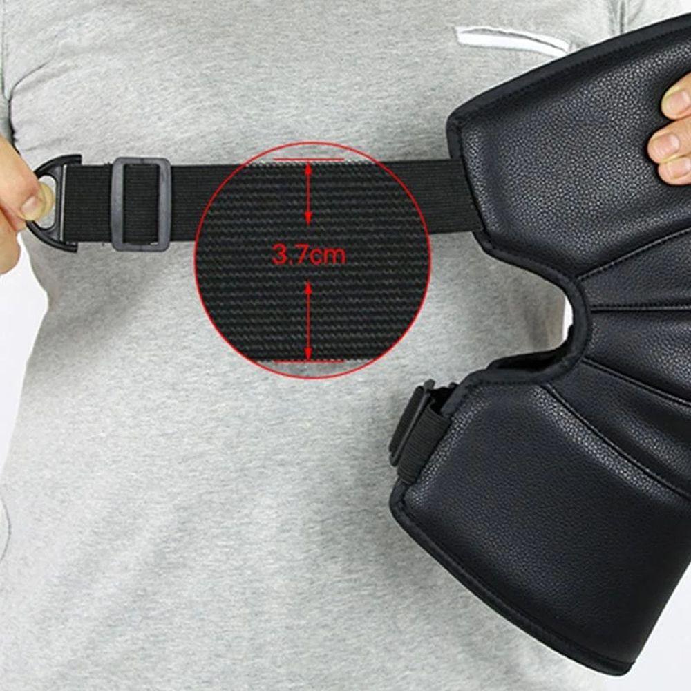 Adjustable PU Leather Windproof Riding Knee Pads Warm Kneepad Motorcycle Kneepad Protective Guard