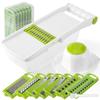 OAKWILL by a Professional Vegetable Julienne Grater [Supervised Chef] Slicer, Julienne, Slicer, Slicer, Set, Multi-functional (green)