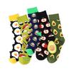 Fashion Art Sock Women 3D Fruit Happy Socks Avocado Apple Cherry Crew Men Funny Meias Soft Socks