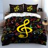 Colorful musical notes pattern. Bedding sets Duvet cover sets Duvet covers Pillowcases(1 * Duvet Cover 2 * Pillowcases without duvet insert)