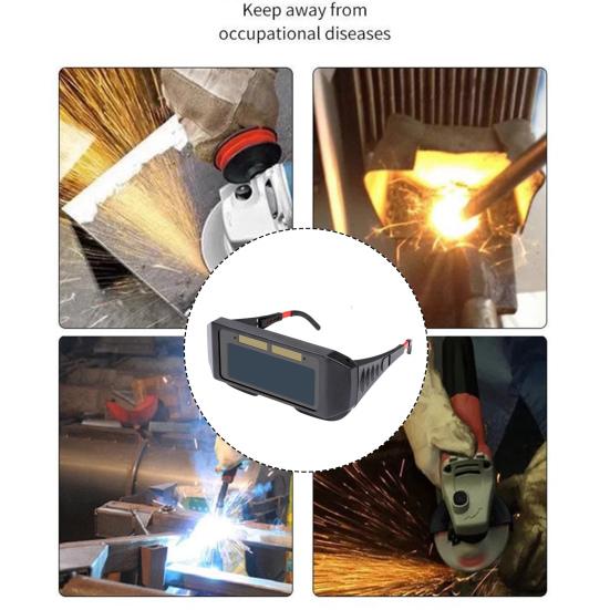 Очки сварщика защитные защитные очки для сварки с автозатемнением на солнечных батареях устойчивые к ультрафиолетовому излучению легкие удобные очки для сварщика