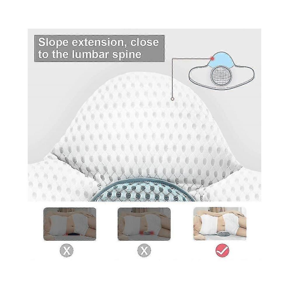 Lumbar Pillow Orthopedic Lumbar Spine Sleep Support Lumbar Support Bed Pillow Compatible with Sciatica Pregnancy Hip Or Leg Pain