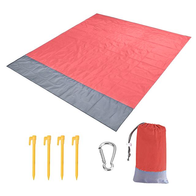 Большой пляжный коврик для полотенец Sand Free Beach Windproof Водонепроницаемые одеяла для пикника Пляжный коврик Oversized Pocket Picnic 4 Anchor