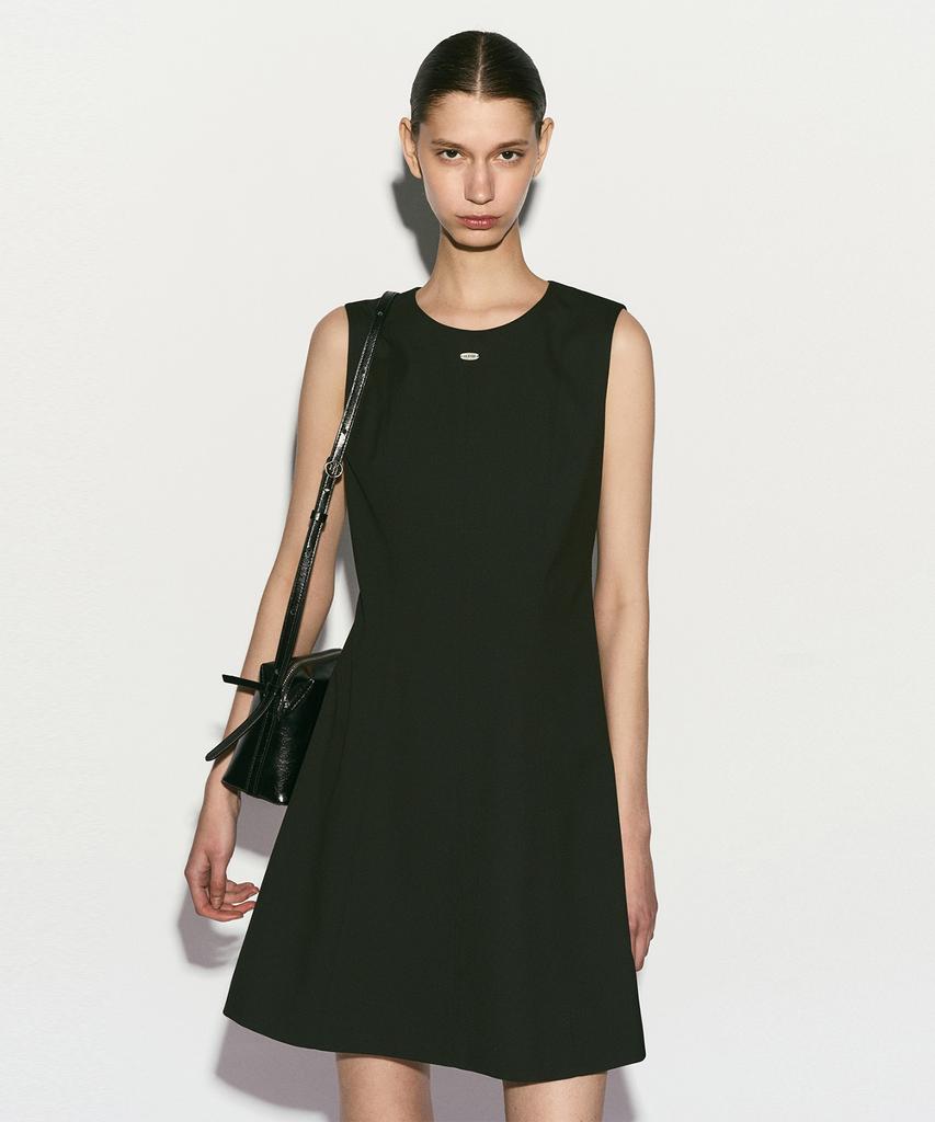 Rie Logo Plaque Sleeveless Mini Dress