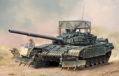 Trumpeter 1/35 масштаб Российский основной боевой танк Т-72Б1 с КТМ-6 и решетчатой броней, Набор пластиковой модели 09609, Предварительно окрашенный