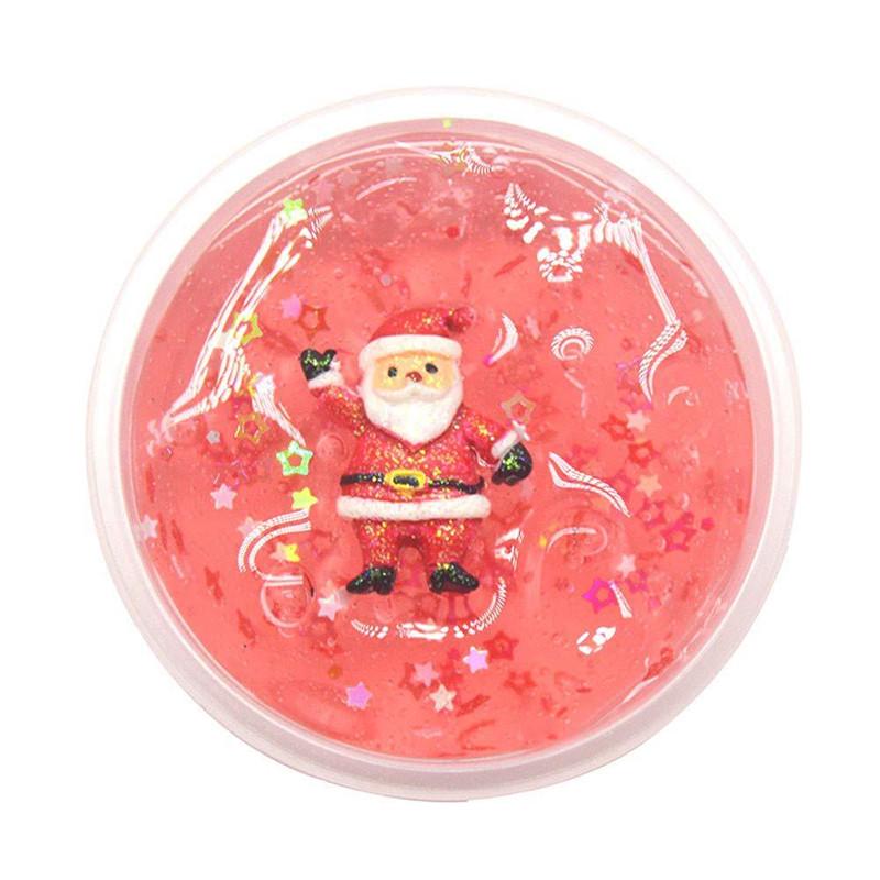 1* 60ML Girls Beautiful Fruits Clear Cloud Christmas Slime Putty Toys Slime Mud