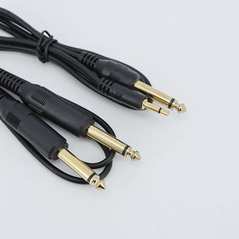Gold plated mono 6.5mm 6.35mm male jack to 6.35 3.5mm Male Audio Cable 3.5 Male to 6.35 Male Audio Cord Wire 6.35 3.5
