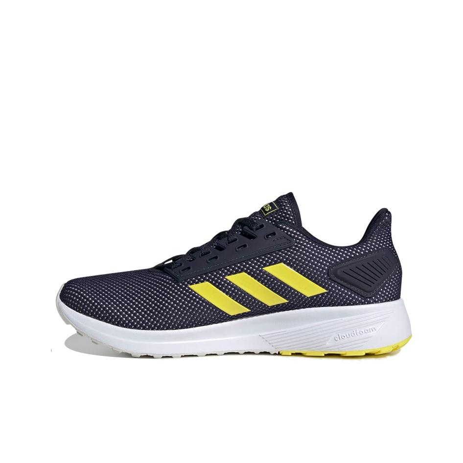 adidas Duramo 9 Удобная амортизация Низкие Повседневные Кроссовки для бега Мужские Кроссовки Темно-синий Желтый EG3007