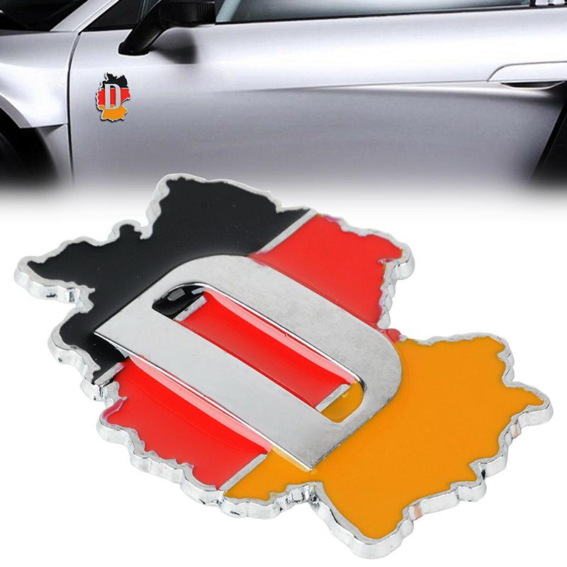 3D Aluminium Auto Car Emblem Germany German Flag Logo Grille Badge Decal Sticker