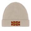 Bonnet Drapeau Macédoine Du Nord En Beige
