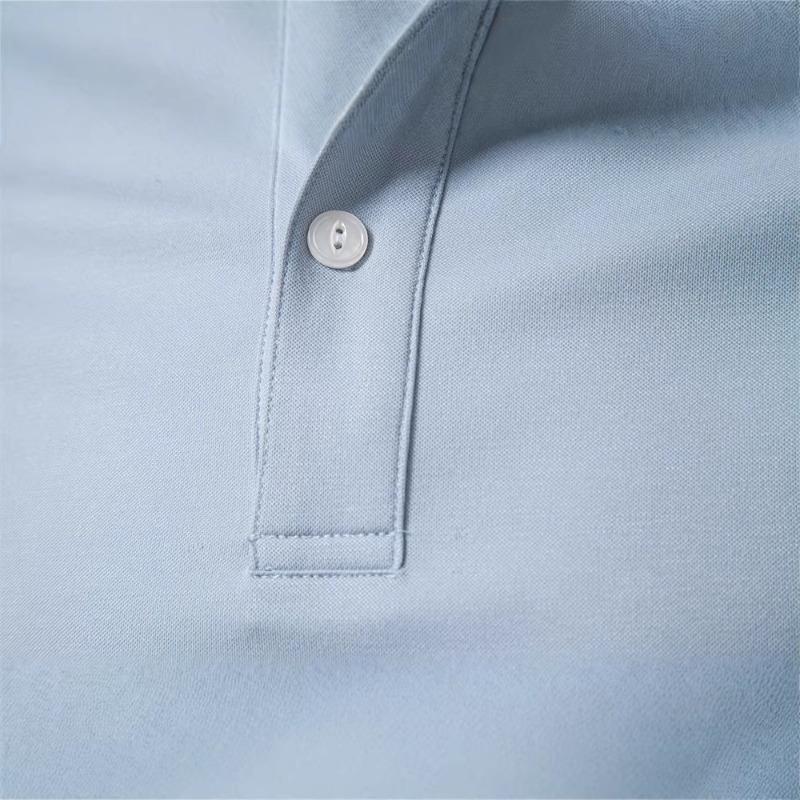 Men S Short Sleeve Solid Color Polo Shirt Casual Business Summer