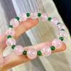 Retro Natural Powder Crystal Contrasting Color Jade Color Quartzite Gypsy Star Bracelet Atmosphere Bracelet Female Girlfriend