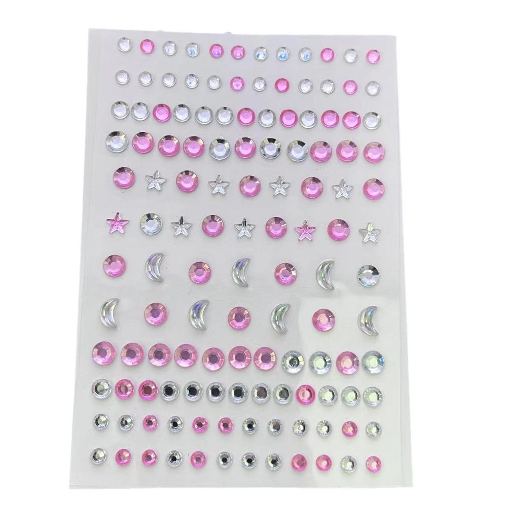 Moon Star Face Gems Self Adhesive Nail Art Decoration Stage Decoration Makeup Sticker