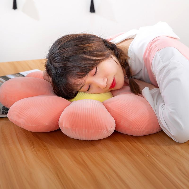 Маленькая подушка для сиденья в виде цветка ромашки, подушка для офисного компьютерного кресла, подушка для сиденья татами в виде подсолнуха, лепесток, декоративная подушка