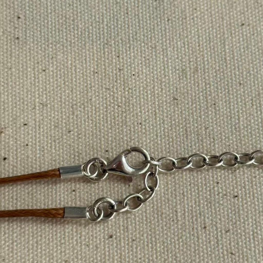 Серебряный кулон-подвеска с тотемом лошади из луговых трав S925 - Повседневная и универсальная цепочка для свитера