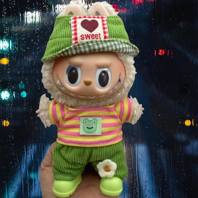 Labubu Doll Clothes: Skirt Suit for 17CM Plush or Vinyl, Fits One, Two, and Three Generations