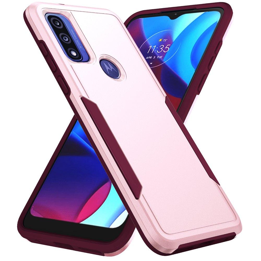 Чехол для Moto G Play Ударопрочный Гибридный Двухслойный Жесткий Чехол для Moto G Power / G Pure Чехлы с Защитной Пленкой для Экрана
