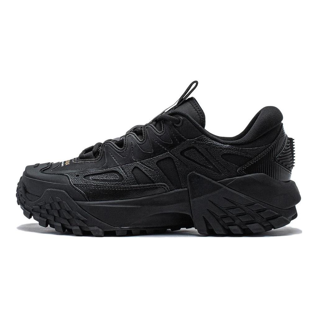 Li Ning Outdoor CF Tracing Linchuan FW Ткань Амортизация Дышащие Низкие Повседневные Кроссовки Мужские Черные AGLT161-3
