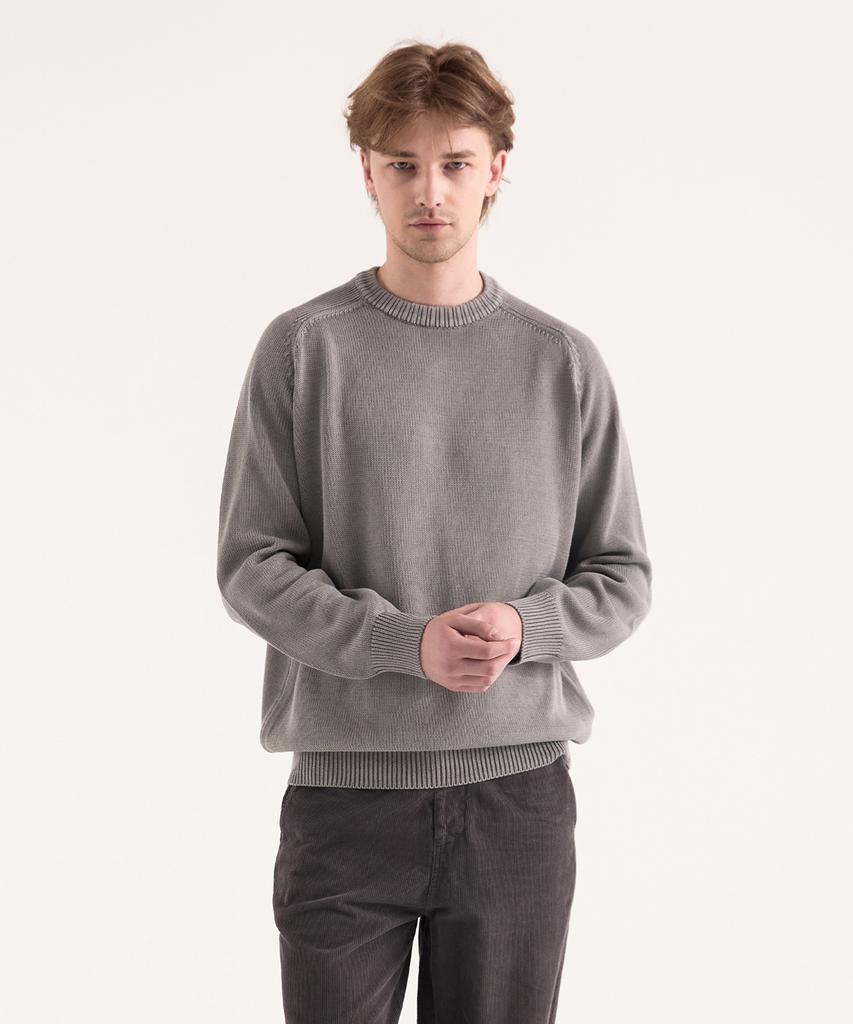 BIRBANTE Круглый трикотаж с garment-dyed стиркой - Серый