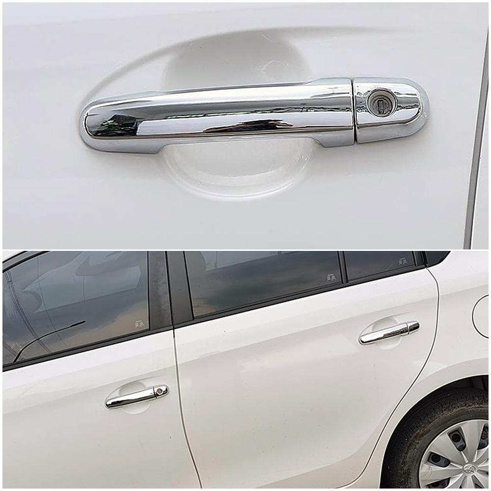 Для Toyota Vios Yaris Vitz цвет углеродного волокна, внешний вид, ремонт, хромированная дверная ручка, декоративная накладка, защита