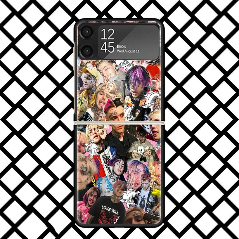Чехол для телефона Lil Peep Hellboy Love для Samsung Z Flip 7 6 5 4 3 Galaxy ZFLIP7 ZFlip6 5G Flip5 Flip4 Flip3 5g Черный Жесткий Чехол