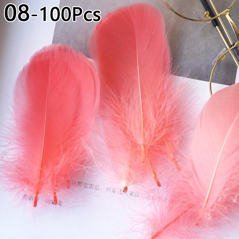 100pcs 6-12 Cm Natural Colourful Goose Feather Plume for Wedding Party Clothing Decoration DIY Craft Feathers