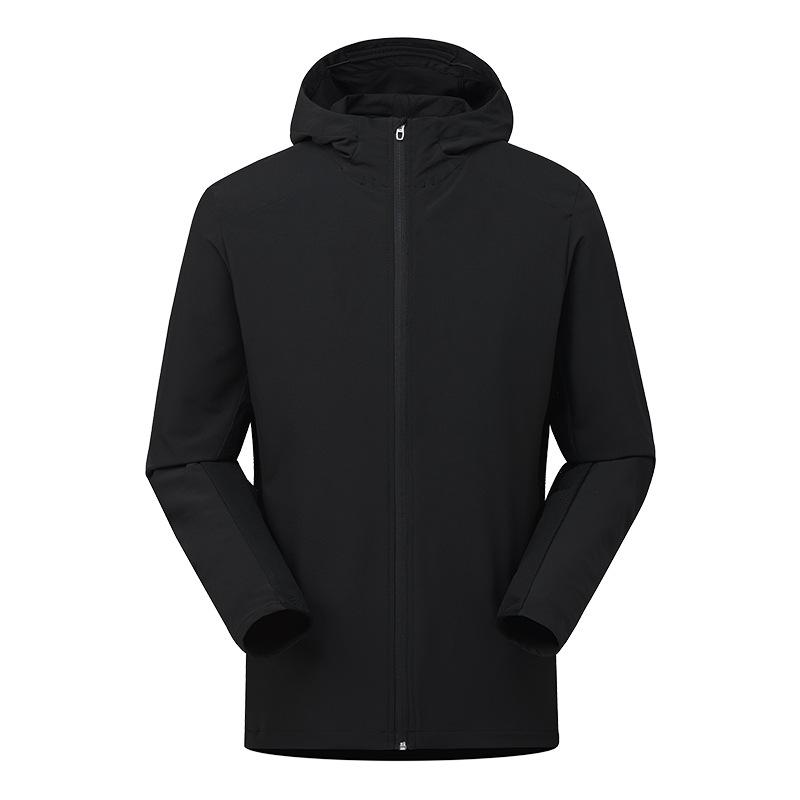 Быстросохнущая спортивная куртка-худи унисекс - Дышащая, приятная к коже, водоотталкивающая для пеших походов и кемпинга