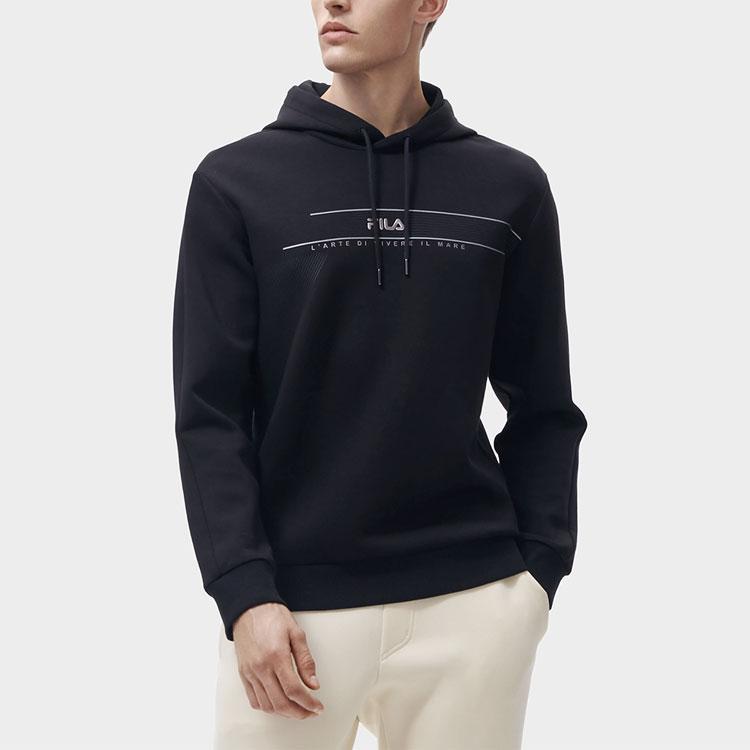 FILA Sweatshirts Men's Black Hooded Moderate Regular F11M317201F-BK