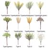 6PCS/Bundle Wreath Home Decor Xmas Ornament Artificial Flowers Faux Grass Simulation Plants Pine
