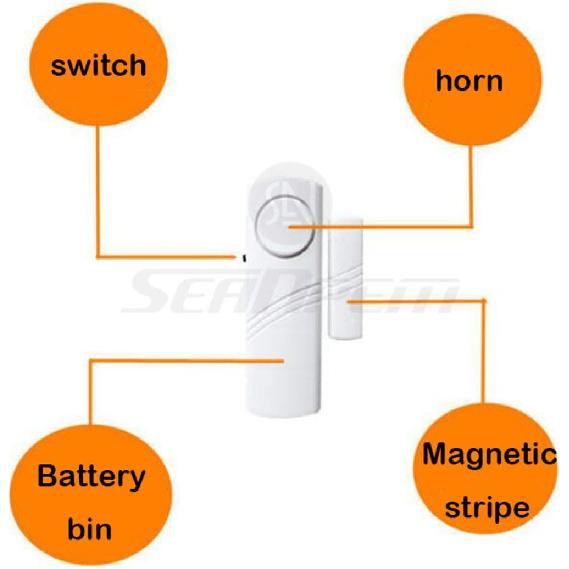 Home Security Alarm System DIY Kit - Magnetic Sensor - Guardian Protector - Window Glass Vibration Security Burglar Alarm for Homes, Cars, Sheds,