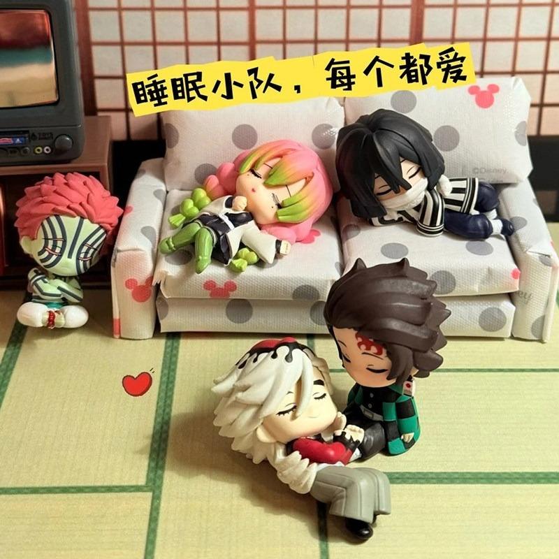 Gashapon Toys Sleep Styling 03 Douma Akaza Kamado Tanjiro Capsule Toys Anime Figure Model Toy Gift