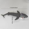 Креативная 3D закладка в виде большой белой акулы - Прочный пластик, Черная с красными деталями зубов, Канцелярский подарок для ученика на начало учебного года