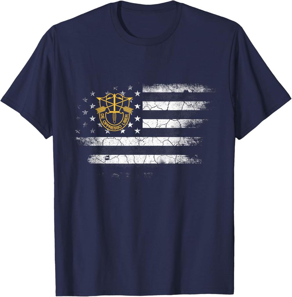 US Army Special Forces Flag De Oppresso Liber TShirt 100 Cotton ONeck Short Sleeve Summer Casual Unisexs Tshirt Streetwear