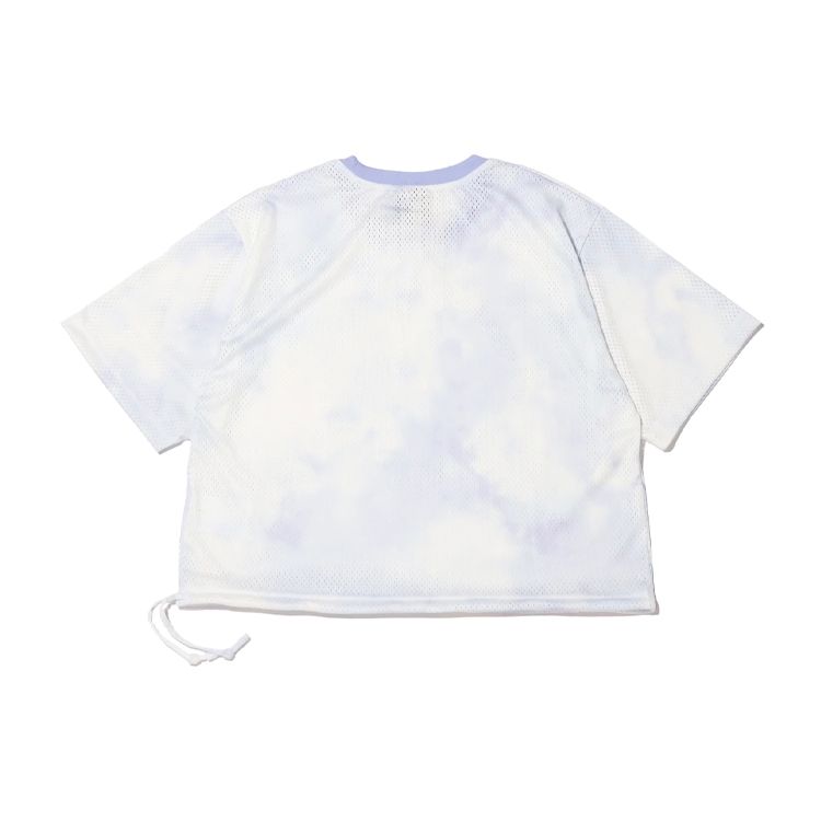 Nike Футболка с круглым вырезом и сетчатым принтом Tie-Dye, дышащая, женская, светло-фиолетовая CZ9325-569