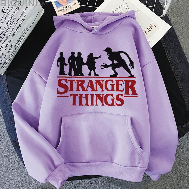 Толстовка с принтом Stranger Things, флисовая толстовка 6629