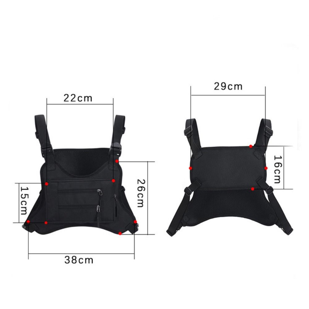 Adjustable Multi-functional Chest Bag Water Resistant MOLLE Chest Bag Sports Vest Bag Running