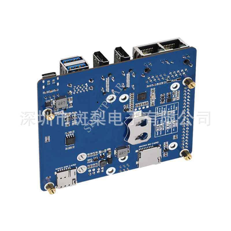 Базовая плата Raspberry Pi CM4 с USB 3.0, двумя гигабитными Ethernet и расширением 5G/4G.